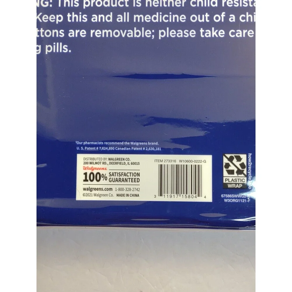 Pill Organizer, Weekly (7-Day), 4 Times a Day, Large 28 compartments Walgreens